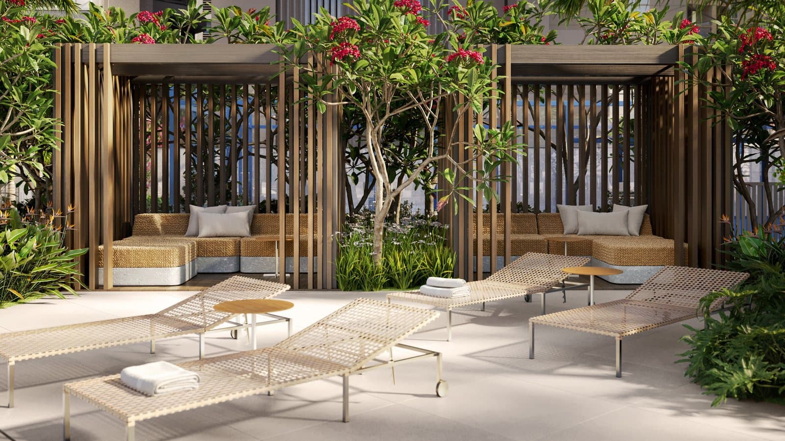 Rooftop garden lounge