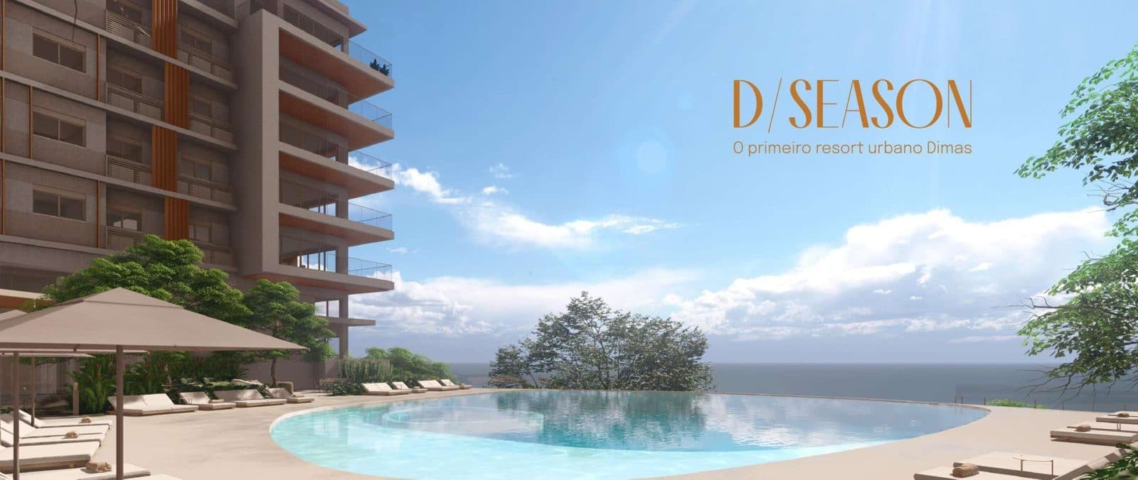 D'Season com piscina e vista para o mar