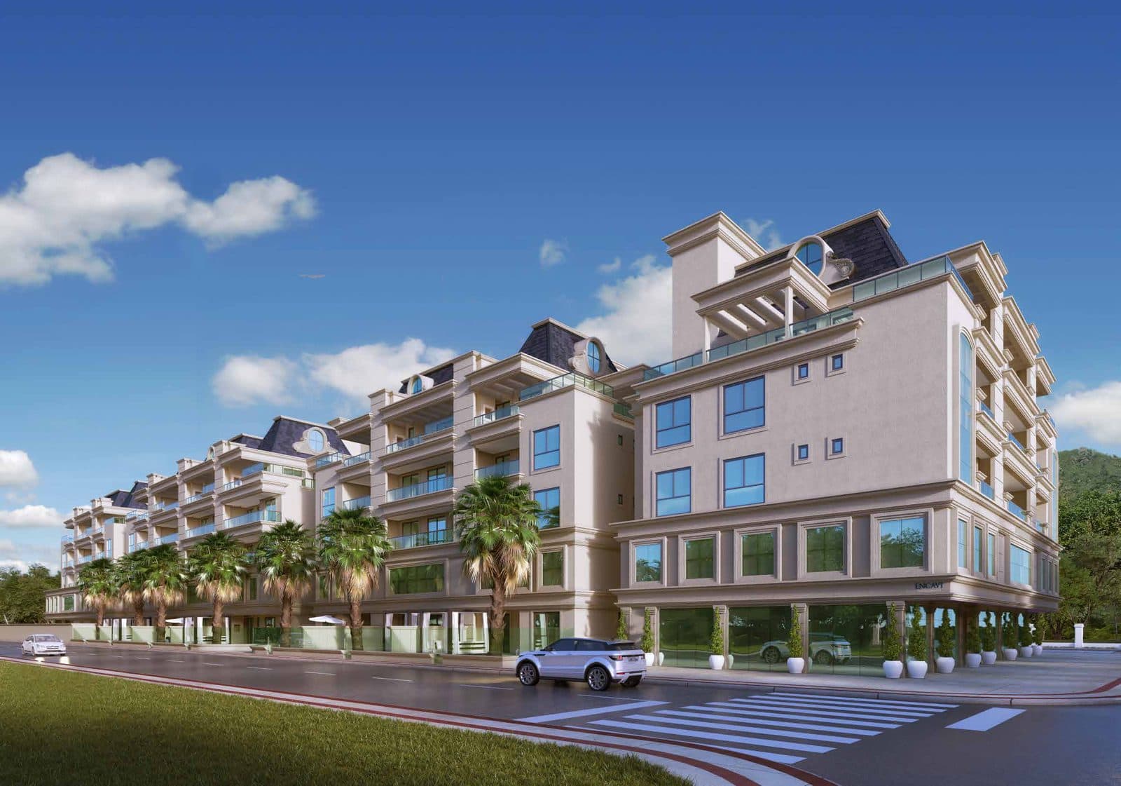 Fachada do Grand Majestic Residence em Canto Grande